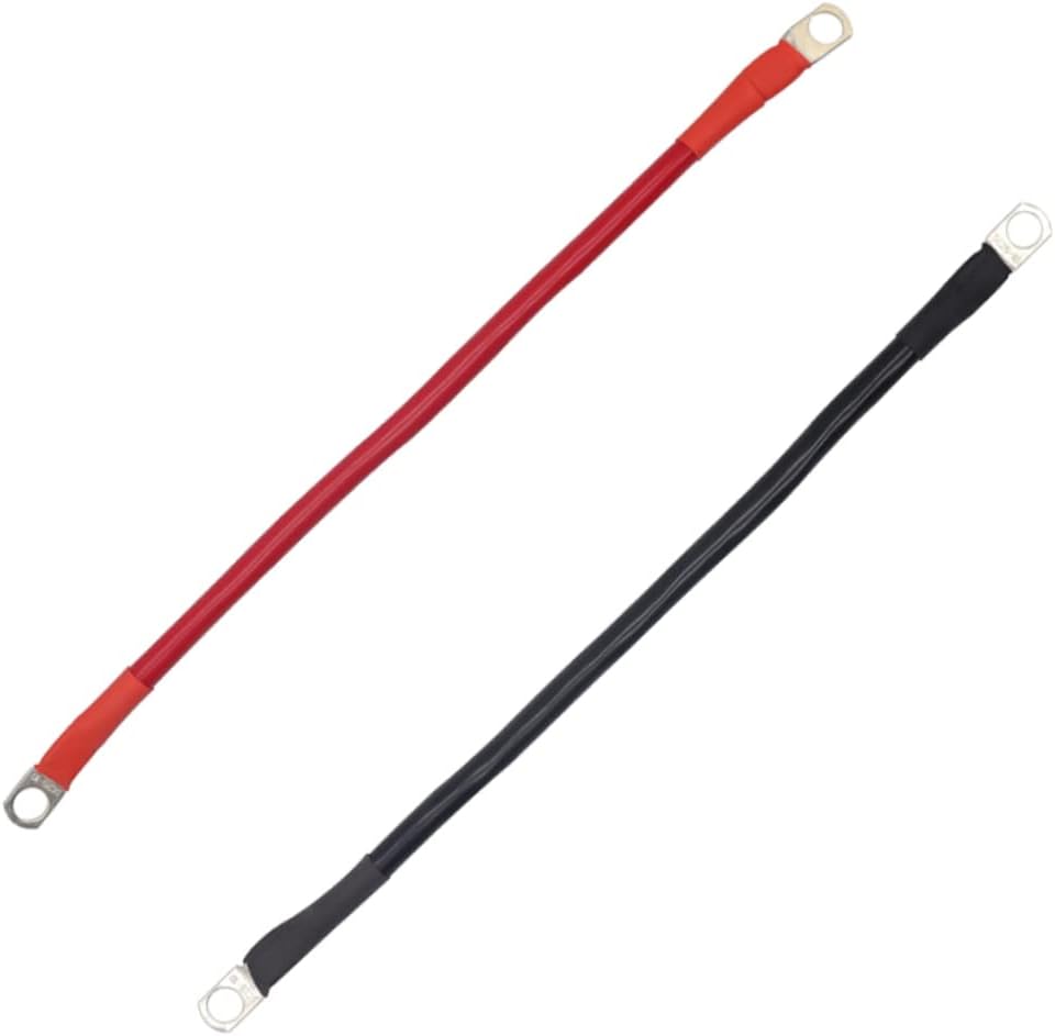 2pcs Battery Inverter Cables Car Battery Shrink Tubing for Enhanced Electrical Conductivity and Temperature Resistance