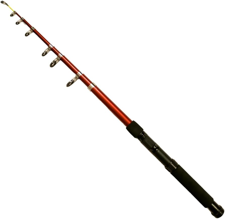 Aquatics Fire 360CM Telescopic Spinning Fishing Rod Red