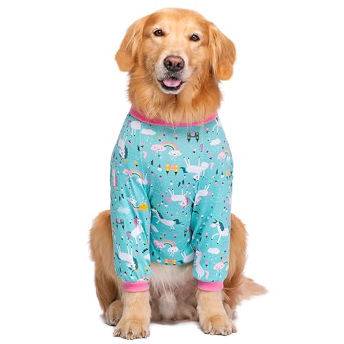 Image of Dog Elbow Protector Suit, Dog Recovery Sleeve with Elbow Protector,Dog Front Leg Surgery Recovery Clothes,Prevent Licking Wound(Green horse-2xl)