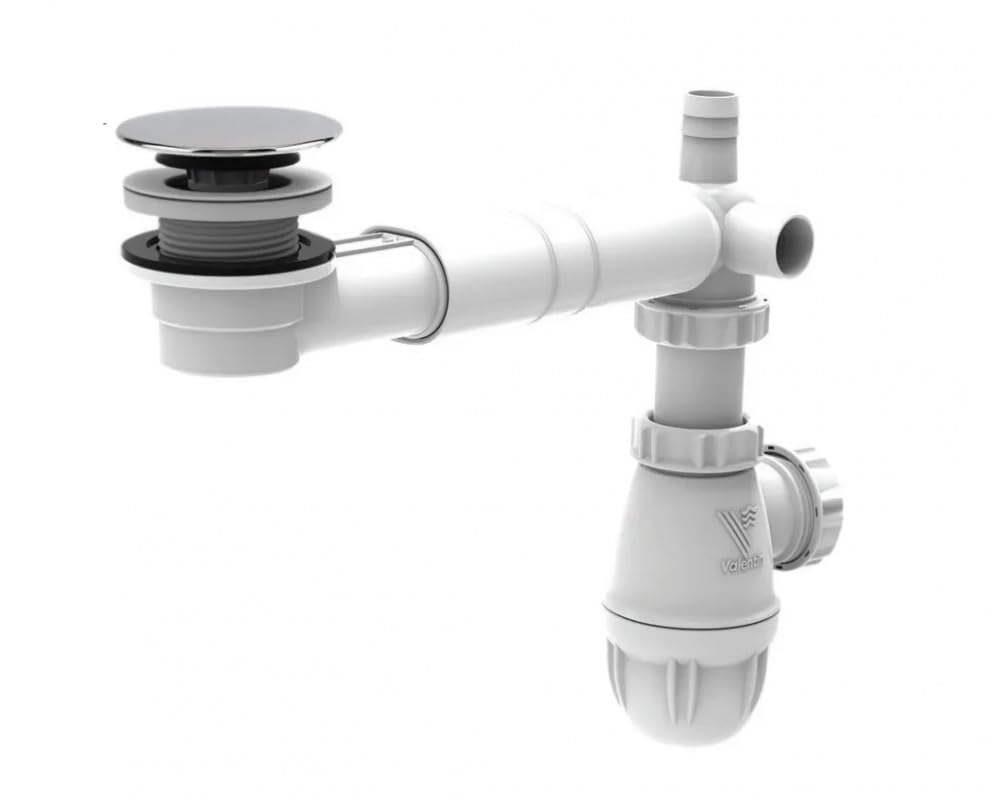 Bonde et vidage vasque extra-plate 34 mm en finition chromée haut de gamme pour salle de bain