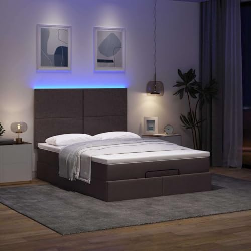 metallbett bettrahmen betten bettOttoman-Bett mit Matratzen Schwarz 180x200 cm SamtGeeignet für Schlafzimmer – Bild 3