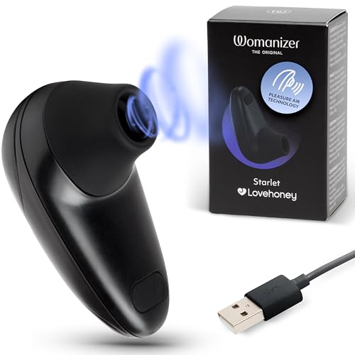 Womanizer Starlet Klitoris Sauger Erotik Vibrator für Frauen Sex Spielzeug | Klitoris Stimulator für sie mit 4 Intensitätsstufen | Leise | Wasserfest | Wiederaufladbar Druckwellenvibrator | Schwarz