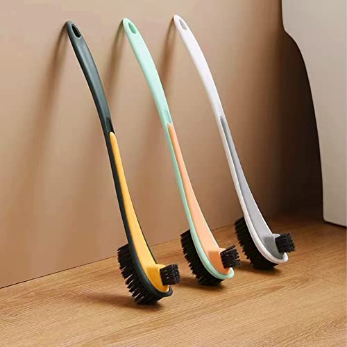 Image of Toilet Brush and Holder 2 Pack- 3 Functioned Toilet Bowl Cleaner Brush, Now Very Easy Under The Rim Cleaning. Strong Bristles, Good Grips. Toilet Bowl Brush
