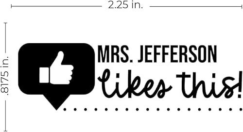 Miniatura 5 de Likes This Emoji - Sello personalizado para profesores 2000 Plus sello de trabajo para estudiantes autoentintado 225 x 8175 pulgadas impresión negra