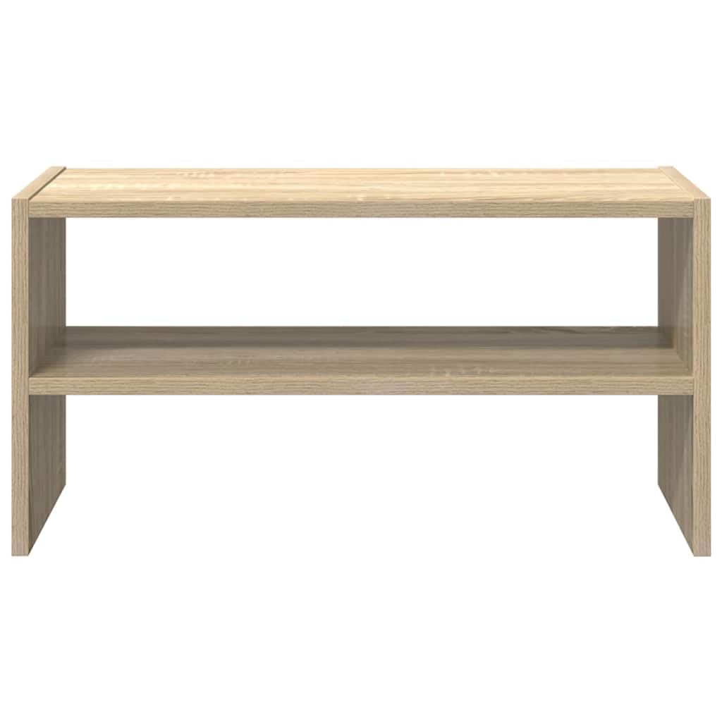 Schuhregal Sonoma-Eiche stapelbar 60x30x30,5 cm Holzwerkstoff platzsparendes Aufbewahrungssystem für Flur Eingangsbereich Garderobe