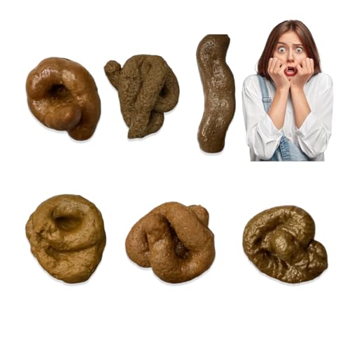 PNPGDYK Cacca Finta, 6 Pezzi Merdaccia Finta Cacca Finta Realistica, Merda Finta Cacca Vera, Grande cacca finta di cane, articolo scherzoso per il pesce daprile o per carnevale