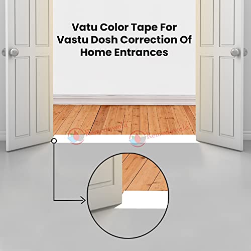 Image of REMEDYWALA Vastu White Color Floor Tapes (3.25 Inch Wide) (20 Meter long)