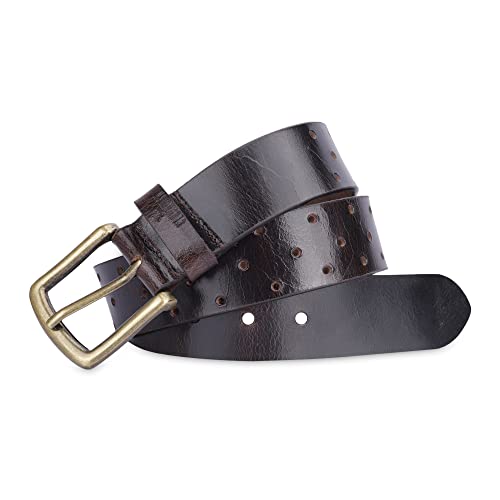 Image of THE CLOWNFISH Men's Genuine Leather Belt with Textured /Embossed Design
