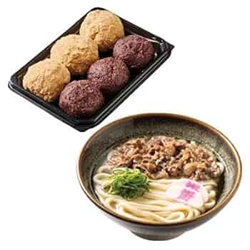 Amazon.co.jp: 【資さんストア】肉うどん（5人前）＋ぼた餅（6