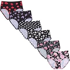 6 Pack Black Floral Underwear 6bf