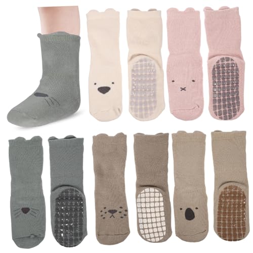 SUPVOX 5 Pack Calcetines Antideslizantes para Niña Cómodo y Duradero para Recién Nacidos y Pequeños para Combinar Ropa Diaria