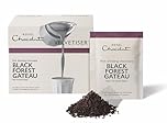 Hotel Chocolat Black Forest Gateau Hot Chocolate Sachets - Luxury Chocolate Flakes - Pack of 10 Single-Serve Sachets, 310g - Suitable for Vegetarians