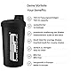 FSA Nutrition Protein Shaker 700 ml mit Messskala und Drehverschluss, für Diät- und Protein-Shakes, BPA frei Schwarz