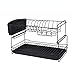 Dźwięk Dźwięk Rack Rack Suszarka Rack Dish Siły Rack Dish Suszarniczy Rack Wielofunkcyjny Dźwięk Drenażujący Uchwyt Sztućcowy z wymienną tacy ociekowej, 2 poziomy