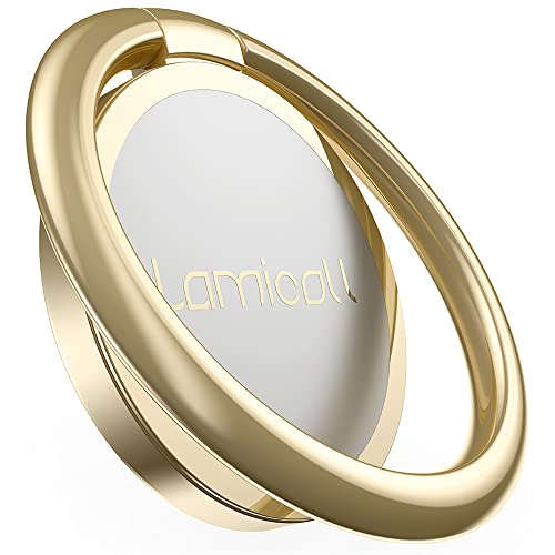 Lamicall Gold Phone Ring Stand, Universal Cell Phone Grip Cradle Kickstand Compatible with iPhone 13 12 11 Pro Xs Max XR X 8 7 6 6s Plus, All Android, Smartphone Accessories