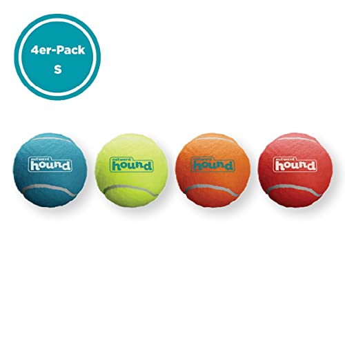 Outward Hound Squeaker Ballz - Hundespielzeug zum Apportieren - Größe S - 4er-Pack