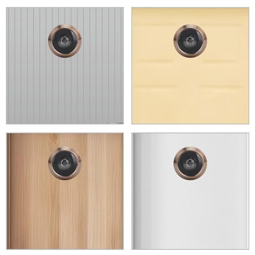 Türspion, Diebstahlschutz 220 Grad Sichtwinkel Sicherheitstürspion mit rückseitiger Abdeckung Heavy Duty Privacy Cover für 55-90mm Türstärke zu Hause(Rot-Bronze-Farbe)