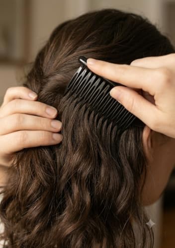 Image of ASPIRE-T Side Comb Side Hairpins Hair Clips Jooda Pins Bridal Hair Comb Clips French for Hair Acrylic Plastic Hair Accessories For Women And Girls (Half Comb 01)
