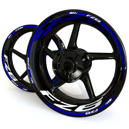 QYGGBD Pegatinas para Llantas Pegatinas Reflectantes para Llanta De Motocicleta, para Yamaha FZ06 FZ-06 FZ 06, Pegatina para Cubo De Rueda Juego Completo
