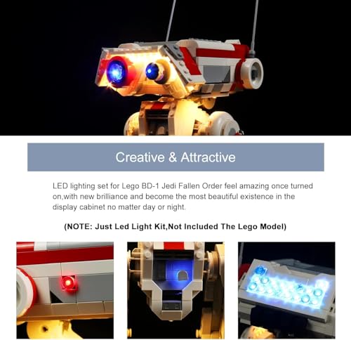 LED Light Set Compatible with Lego 75335 BD-1 Movable Droid Figure - Image 3