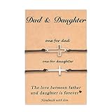 Tarsus Father Daughter Gifts, Daddy Dad Gifts Bracelets from Daughter Bakc to School Fathers Day Eas