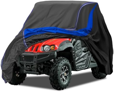 UTV Cover Outdoor Waterproof Rain Sun UV Dust Wind Proof 300D Bla...