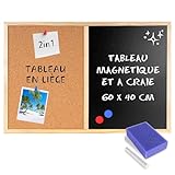 MULTIFONCTIONNEL – Notre vision board est parfait pour punaiser des messages, des notes, des recettes, des messages importantes : memo, photo et pense bete. Parfait pour l'organisation de votre semaine. Le tableau mémo peut être utilisé dans toutes les pièces dans votre maison et sera parfait en tant que décoration dans une chambre d'ado, une chambre d'enfant ou un bureau.