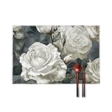 Tischsets im grauen und beigefarbenen Stil, hitzebeständig, Küchentischmatten, rutschfest, waschbar, abwischbar, gewebt, für Esstisch, drinnen und draußen, leicht zu reinigen, 30,5 x 45,7 cm, 6 Stück