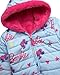 Barbie Girls Winter Coat - Insulated Hooded Faux Fur Coat Reversible to Quilted Puffer Outerwear Jacket (Sizes: 3T-7), Size 5, Pink/Blue Barbie