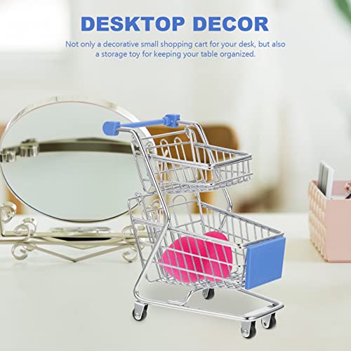 NUOBESTY Mini carrinho de compras de carrinho de carrinho de supermercado Modelo de brinquedo Modelo