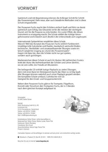 Posaunen Fuchs Band 1 und Spielbuch (EH3811, EH3810, 9783866260818, 9783866264021) + Poliertuch aus Mikrofaser (Starterset)