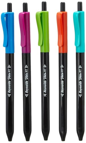 Image of Reynolds VISTA 70 PENS BLUE | Ball Point Pen Set With Comfortable Grip | Pens For Writing | School and Office Stationery | Pens For Students | 0.7 mm Tip Size