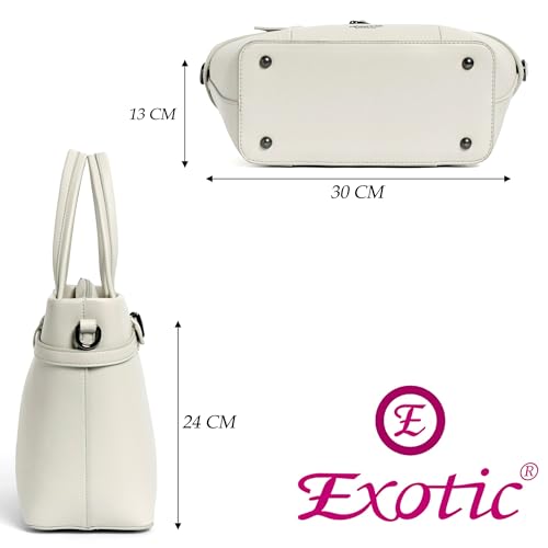 Image of EXOTIC Premium Structured Tote Bag for Women | Handbag with Sling Strap | Elegant Office & Casual Bag