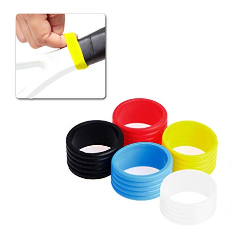 Jorzer Tennisschläger Fix Ringe Gummigriff Bands Übergriffen Protector Für Squash Schläger Black 2 stücke - Image 5