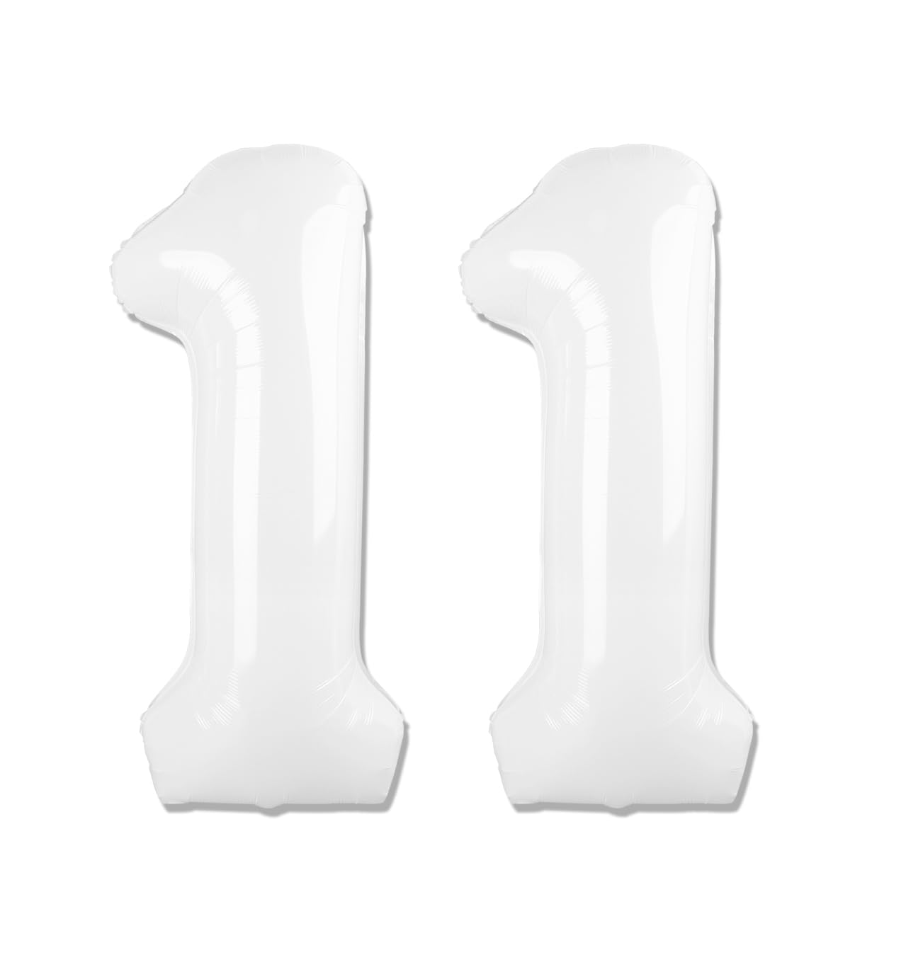 White 11 Balloon - Number Balloon 40 Inch, 11th White Birthday Decorations