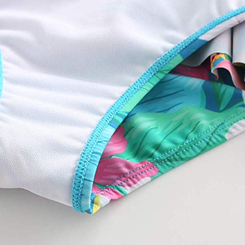 Image of Girls Two Piece Tankini Swimsuit Hawaiian Ruffle Swimwear Bathing Suit Set