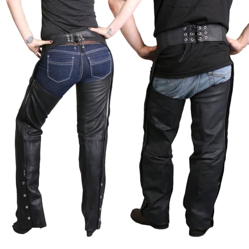 Hot Leathers CHM1001 BLACK; M Unisex Adult Unisex,Riding,Protection,Classic Powersports-Protective-Chaps thumb #3