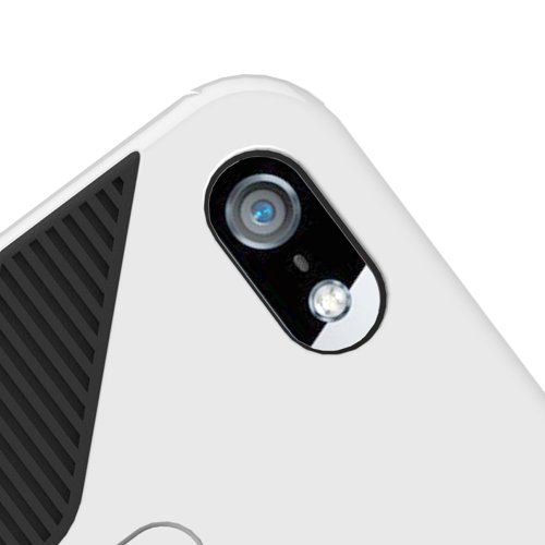 Megix Technology Alien Armor Series 2-Layer Protection Case With Screen Protector For Iphone 4/4S - Retail Packaging - White/Black #TOP3