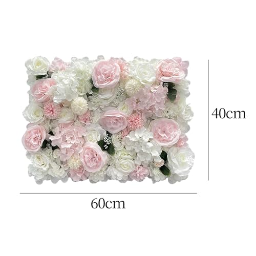 Mur de fleurs en soie rose pour masquer un mur abîmé facilement - 4