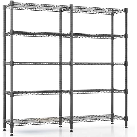 Himimi 5 Tier Adjustable Metal Shelving Unit Cover