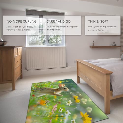 Tapis mignon d’animal lavable pour protéger le sol du salon - 5