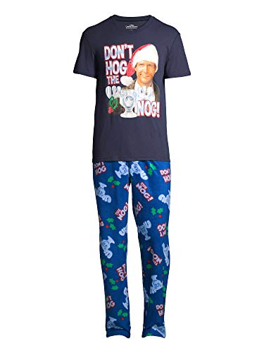 National Lampoon's Men's don't Hog the Eggnog 2 Piece Pajama Set