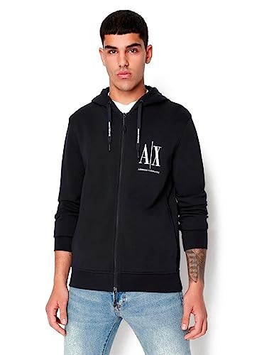 Armani Exchange Men's Icon Project Embroidered Zip Up Hooded