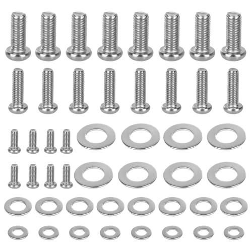 48 Pcs TV Bracket Screws for Back of TV, M4/M6/M8 Universal TV Mounting Screws with Washers, 304 Stainless Steel Wall Mount Hardware Kit, TV Bracket Bolts for Monitor Mounts Brackets Fixing