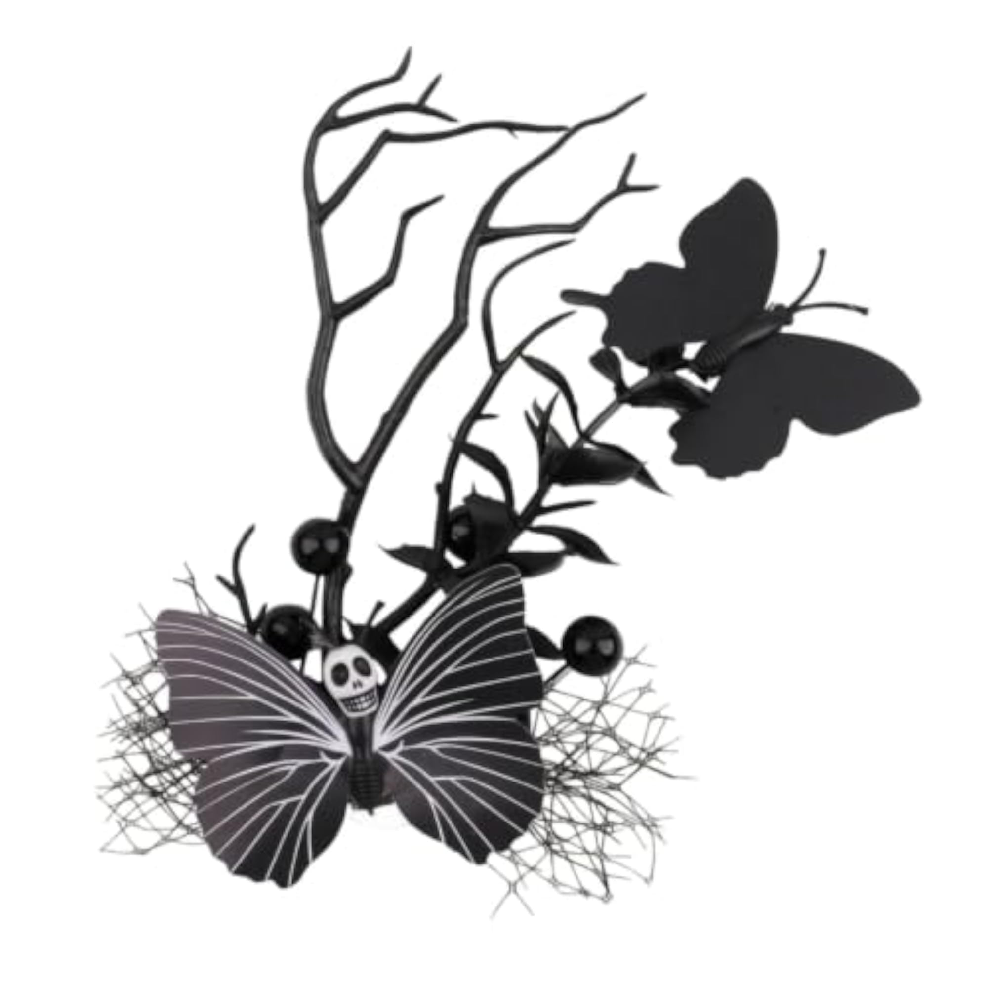 Black Mesh Gothic Hair Clip, Lightweight