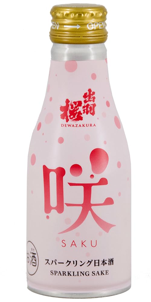 Amazon.co.jp: 出羽桜 スパークリング日本酒 咲 ボトル缶 175ml : 食品