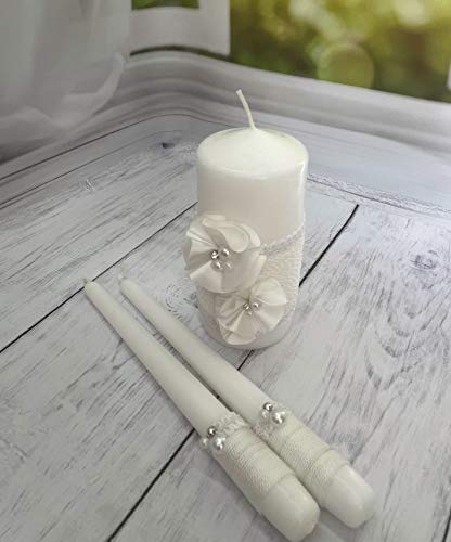 Magik Life Unity Candle Set for Wedding - Wedding Accessories for Reception and Ceremony - Candle Sets – Unity Candle 6 Inch Pillar and 2 * 10 Inch Tapers- Bachelorette and Engagement Party - Thumbnail 7