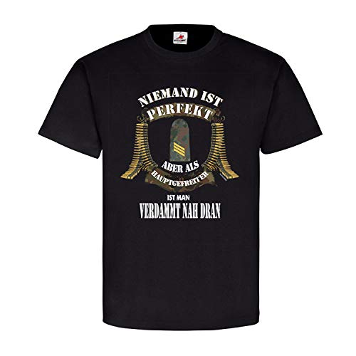 T-shirt Hauptgefreiter vêtement militaire allemand noir 2XL