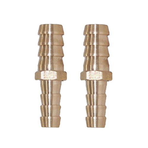 Preisvergleich Produktbild 2x Messing Steckverbinder Schlauchverbinder Verbindungsstück Schlauchstück Anschluss - # 3