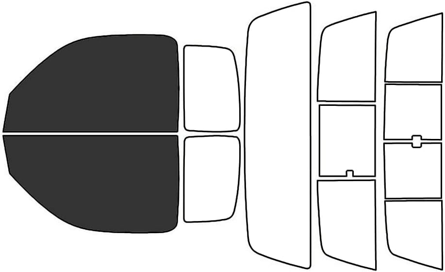 Rvinyl Window Tint Kit Compatible with Toyota Tacoma 1995-2004 2 Door Extended Cab - Black 20% - Single Ply No Bubble Film - Do it Yourself Vehicle Front Precut Kit